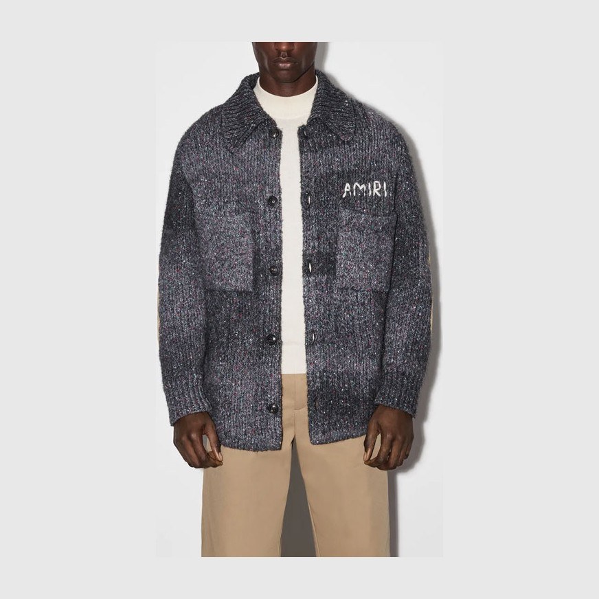 AMIRI SS23 Logo Embroidered Cardigan