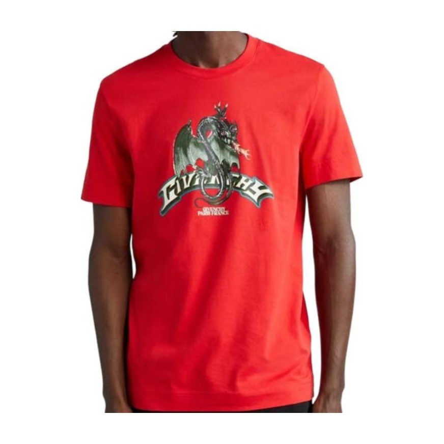 Givenchy SS24 Dragon Logo T-Shirt Red