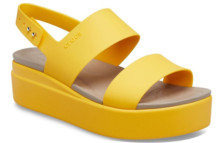 Crocs Brooklyn Platform Sandals Yellow