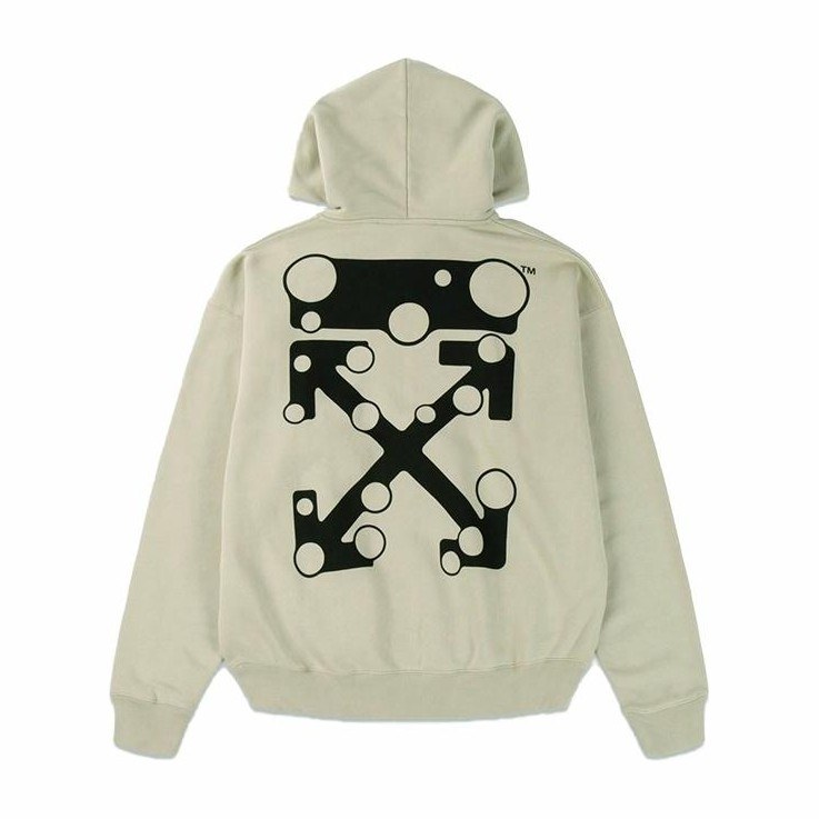 OFF-WHITE FW21 Bubble Arrow Hoodie Light Khaki