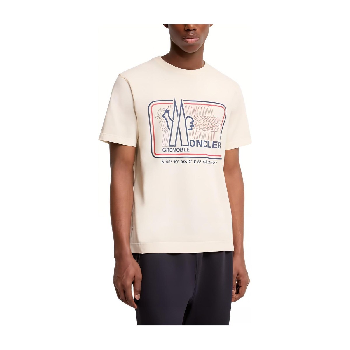 Moncler SS26 T-shirt in misto cotone con logo Logo T