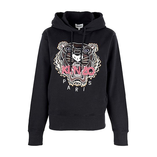 KENZO Tiger Embroidered Hoodie Black