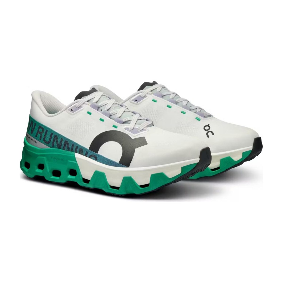 On Cloudmonster White Green