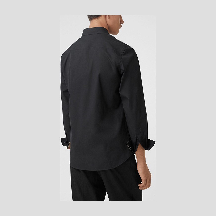 Burberry Classic Check Long Sleeve Shirt Black