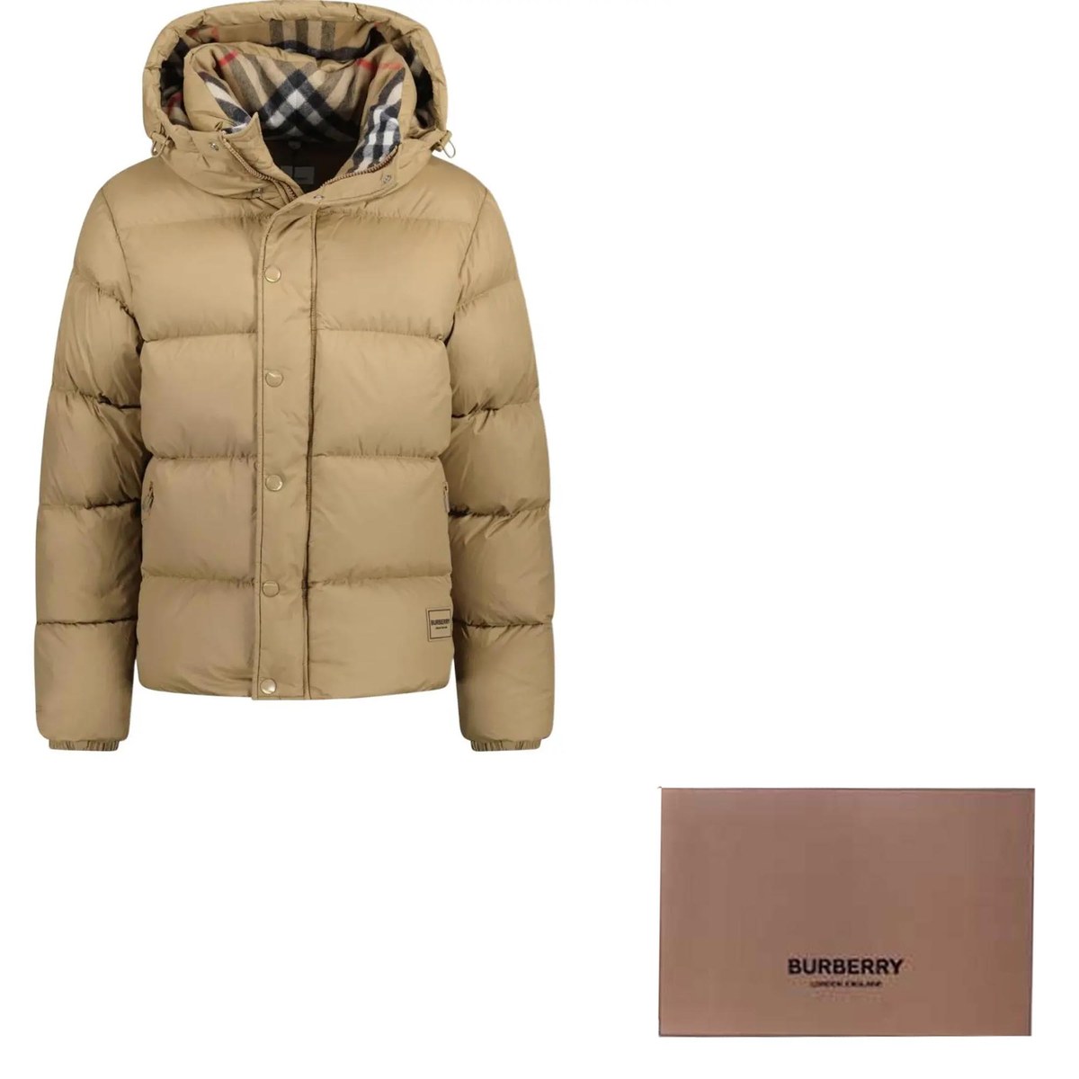 Burberry Quilted Down Jacket Beige