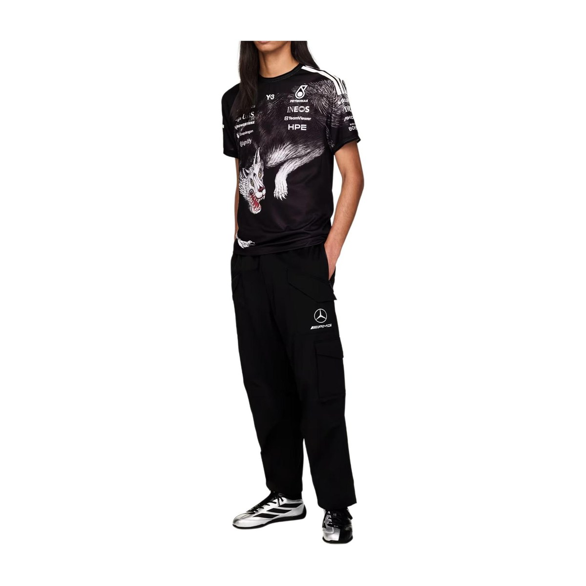 Y-3 -AMG F1 SS26 Petronas F1 print-detail T-shirt T