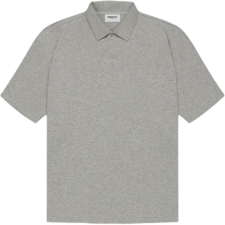 Fear of God Essentials SS21 Short Sleeve Polo Dark Heather Oatmeal