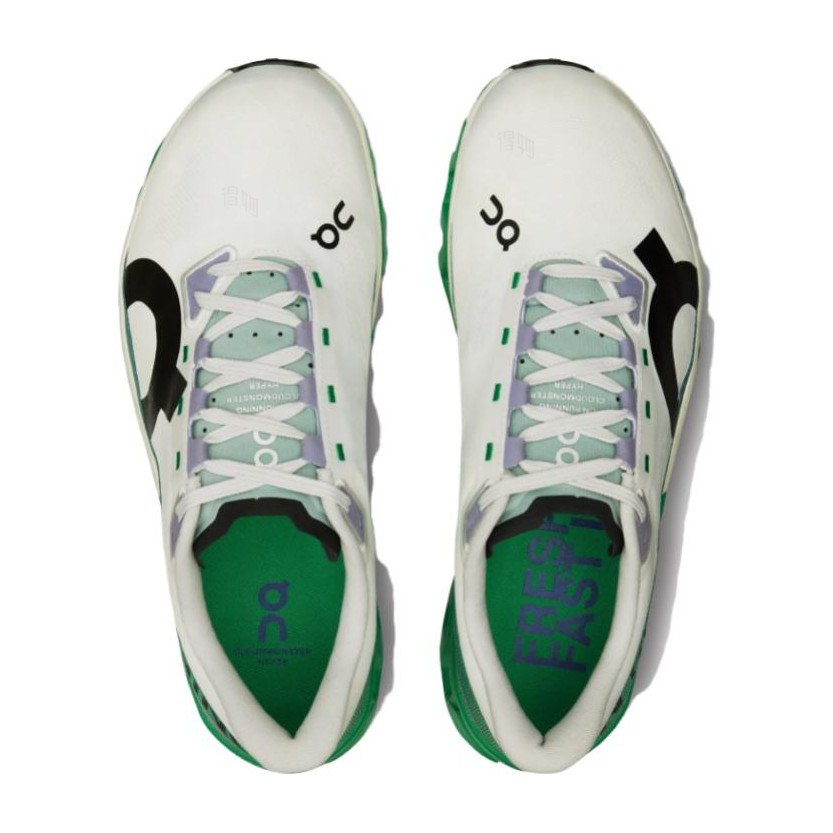 On Cloudmonster White Green