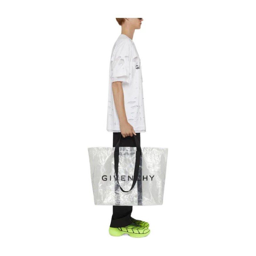 Givenchy SS23 Logo Print Distressed T-Shirt White