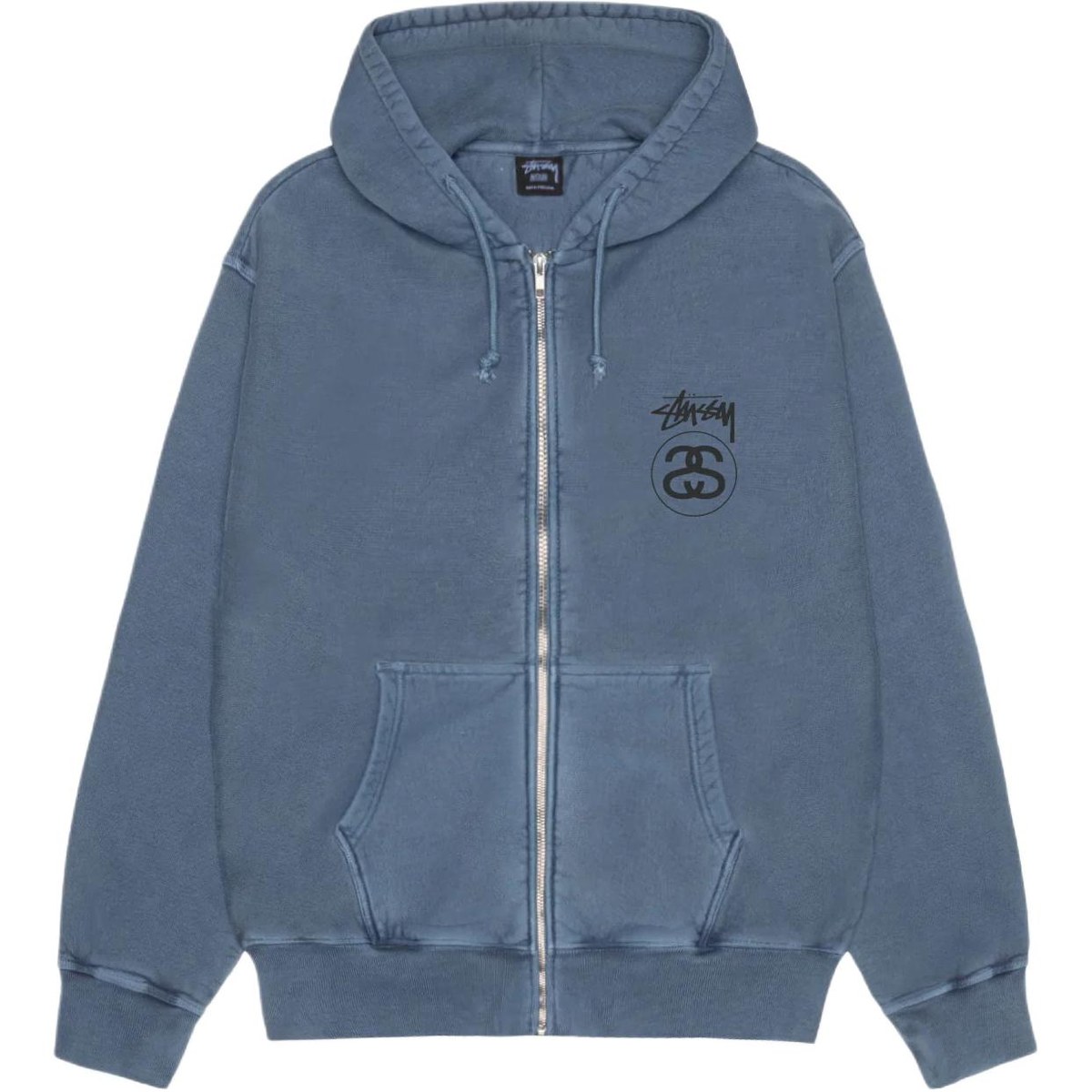 Stussy FW25 Stock Link Zip Hoodie Pigment Dyed
