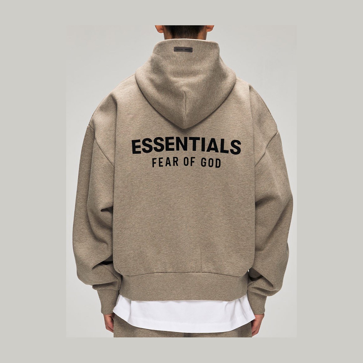 Fear of God Essentials SS25 Classic Full Zip-Up Hoodie Homestead Heather
