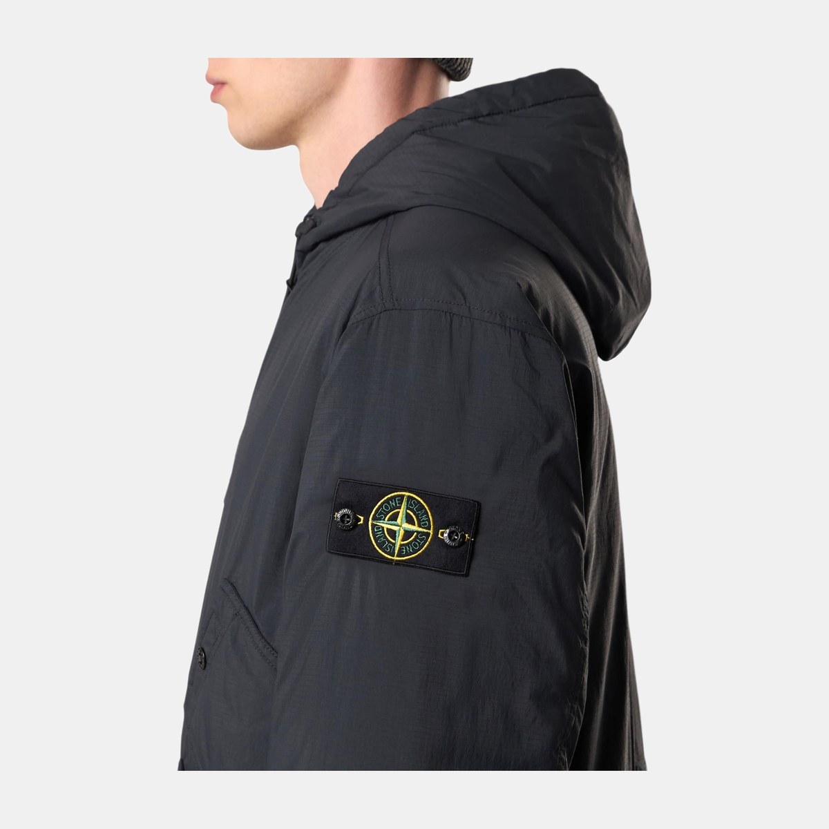 Stone Island Embroidered Hoodie Cotton Jacket