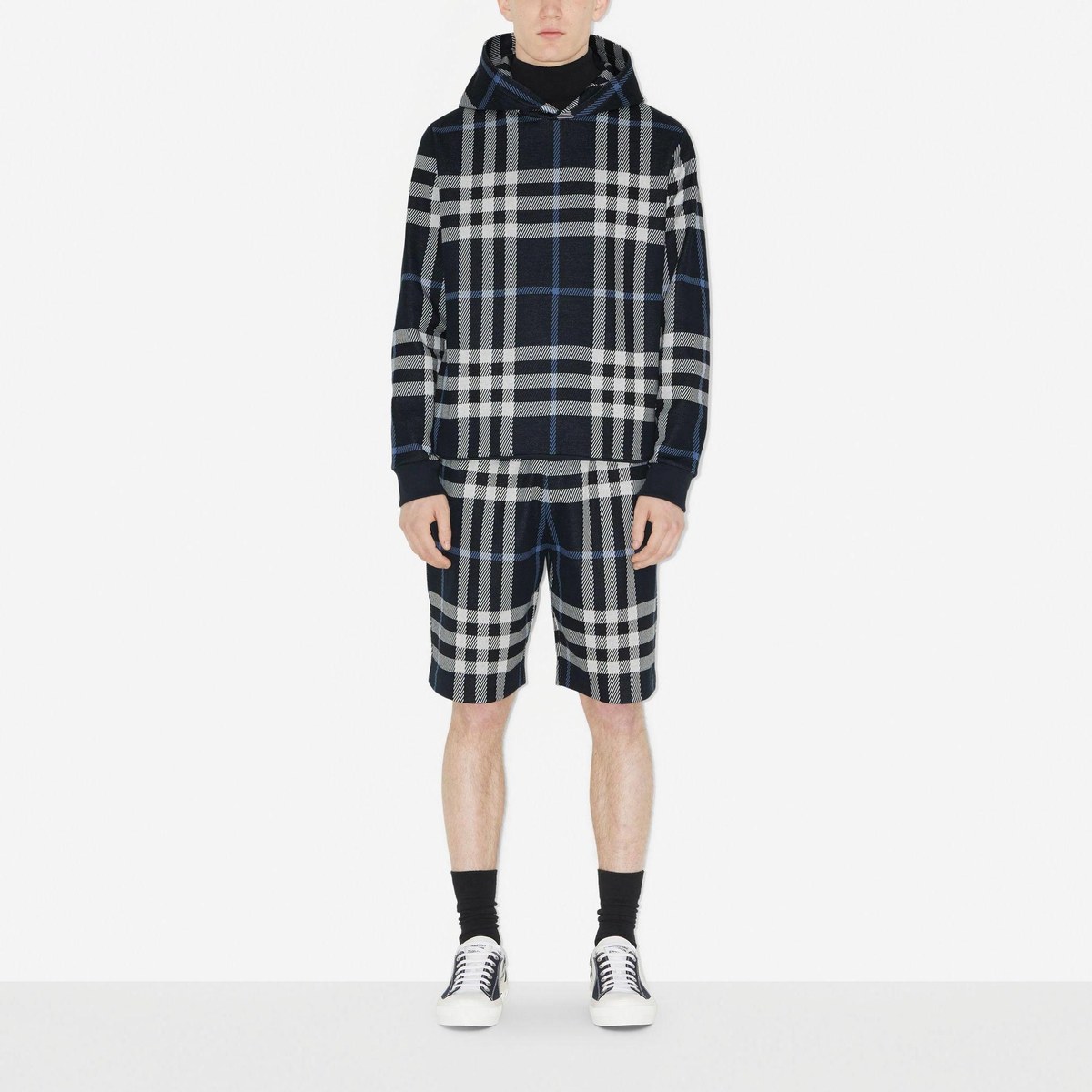 Burberry Jacquard Hoodie Blue