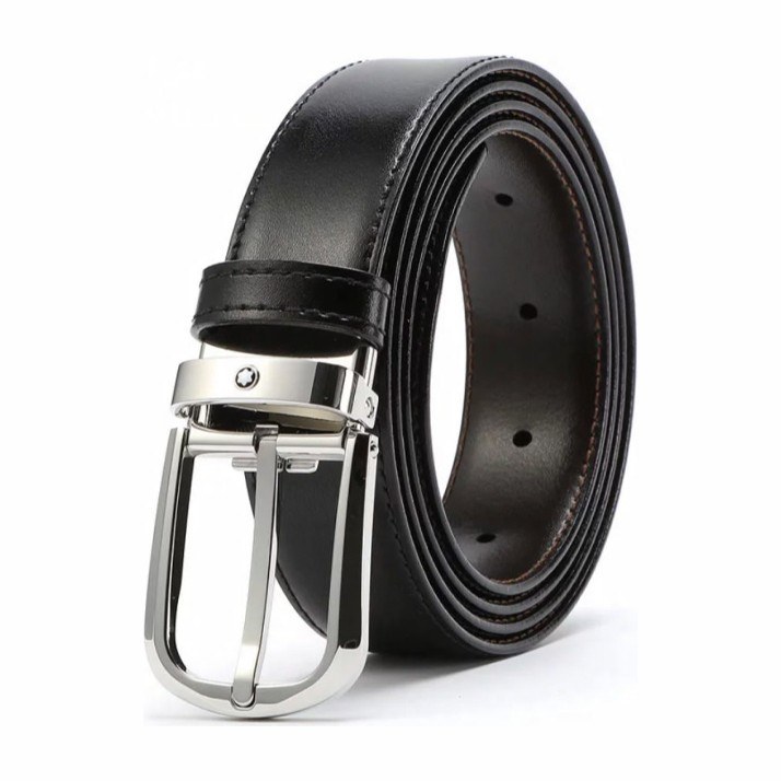 Montblanc Curved Horseshoe Steel Pin Buckle Belt