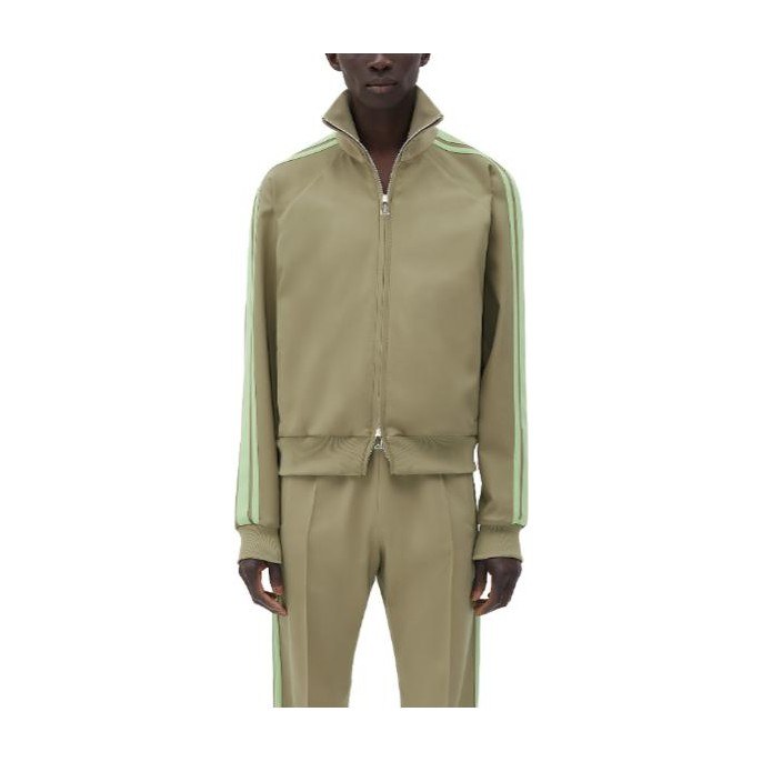Bottega Veneta SS23 Striped Sleeve Jacket Green