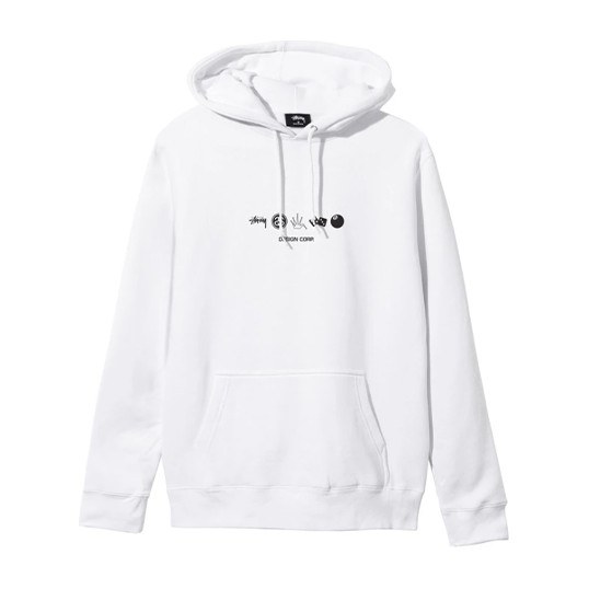 Stussy Global Design Corp Globe Pattern Hoodie