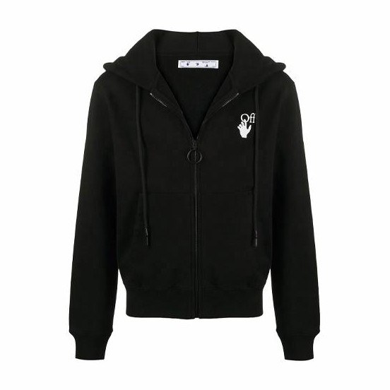 OFF-WHITE Arrows Zip Hoodie Black