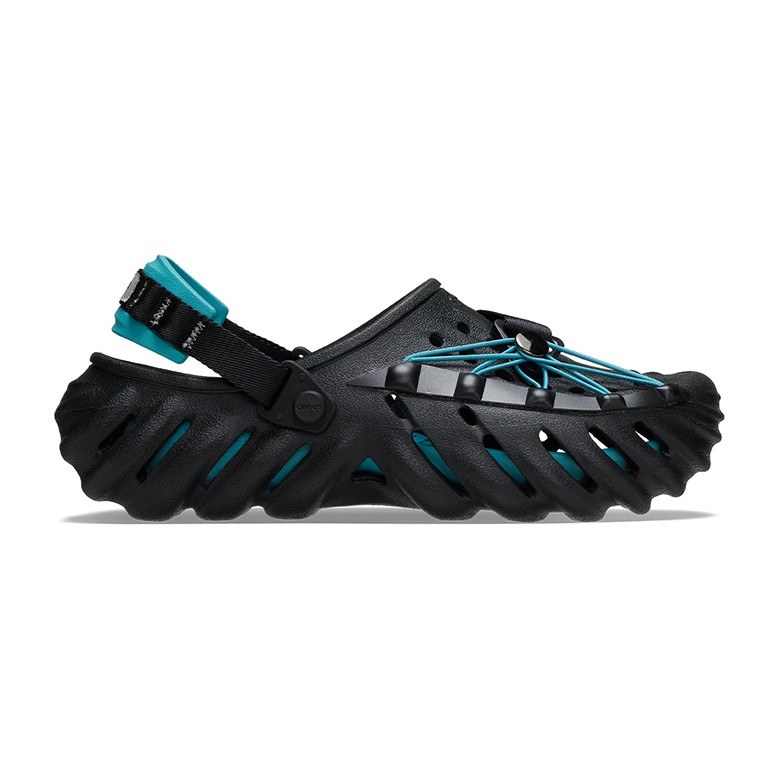 Crocs Reflective Lace-Up Clogs Black