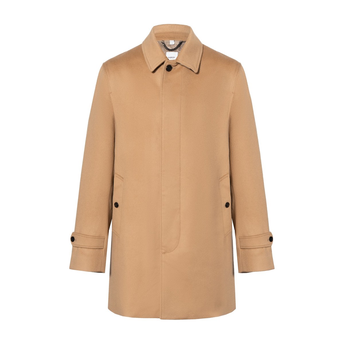 Burberry Wool Single-Breasted Coat Camel
