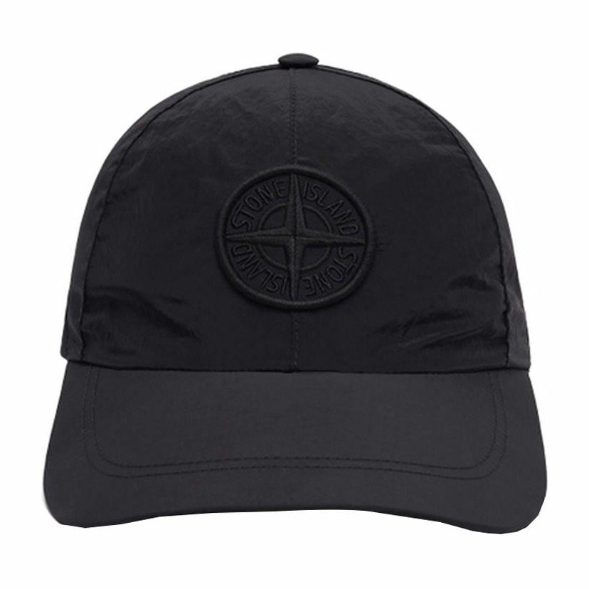 Stone Island Nylon Baseball Cap Black