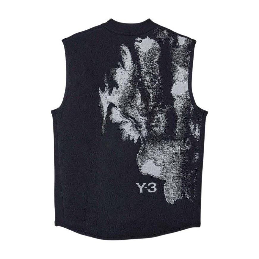 Y-3 Logo Zip Sleeveless Vest