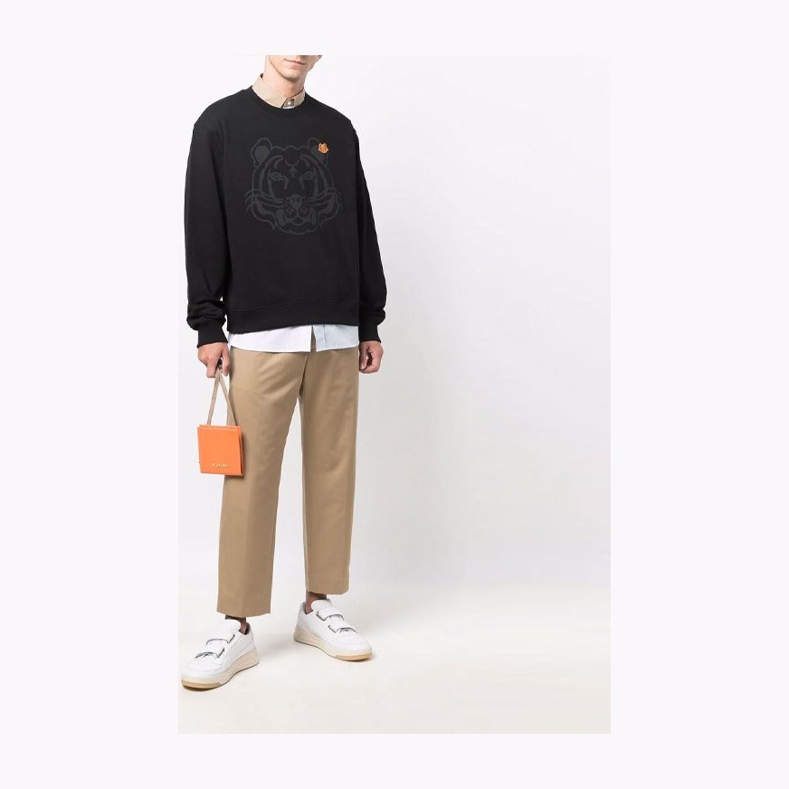 KENZO Tiger Embroidered Crewneck Sweatshirt Black