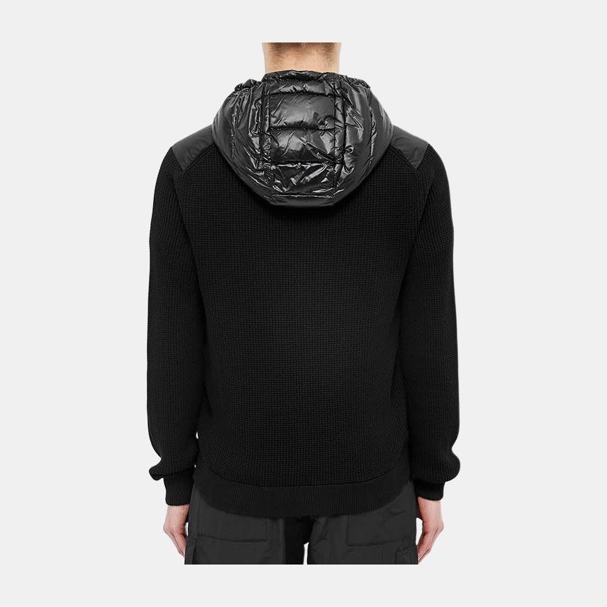 Moncler Logo Hooded Down Jacket Black