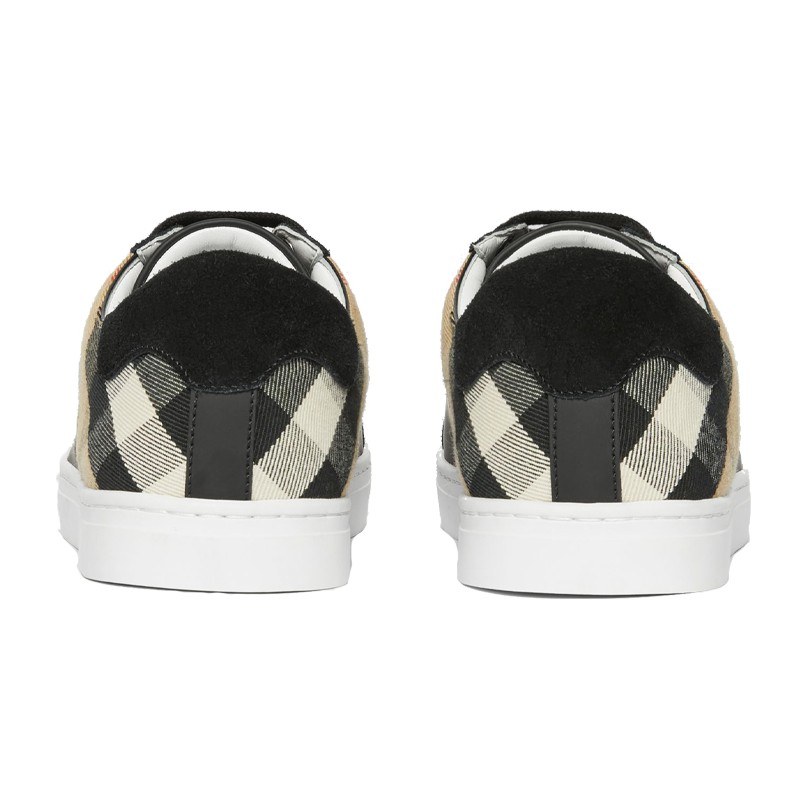 Burberry House Leather Sneakers Black Brown