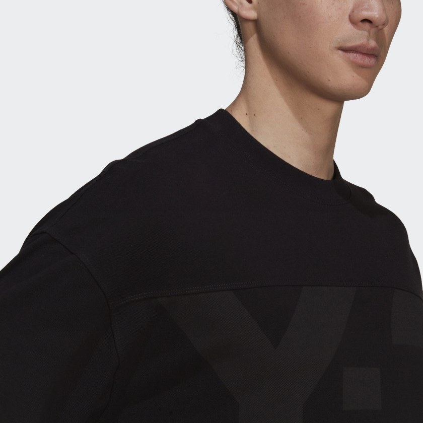 Y-3 FW21 Logo Crewneck Sweatshirt Black