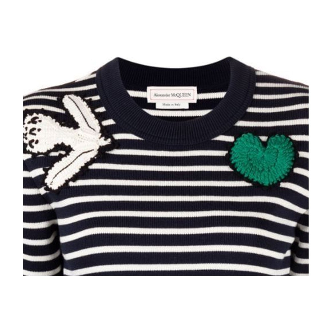 Alexander McQueen FW21 Striped Knit Mini Dress Black