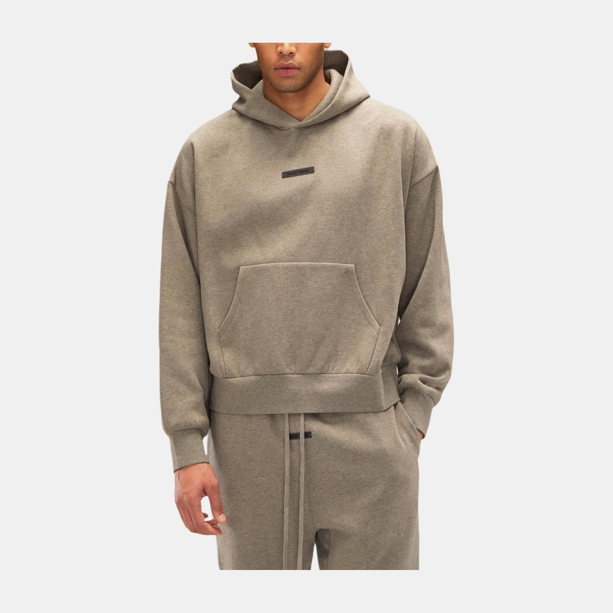 Fear of God Essentials Classic Fit Fleece Hoodie Homestead Heather