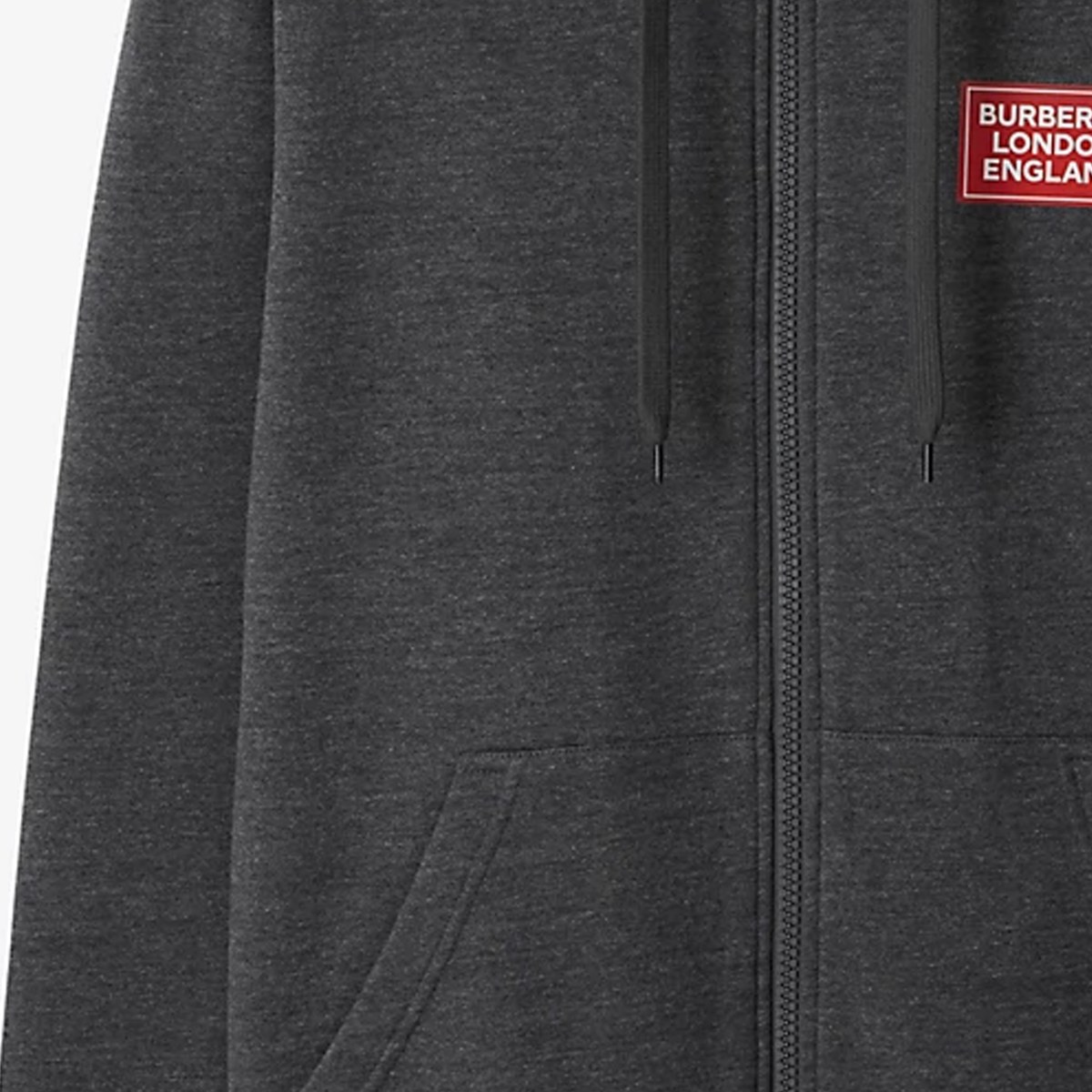 Burberry Logo Hoodie Dark Grey
