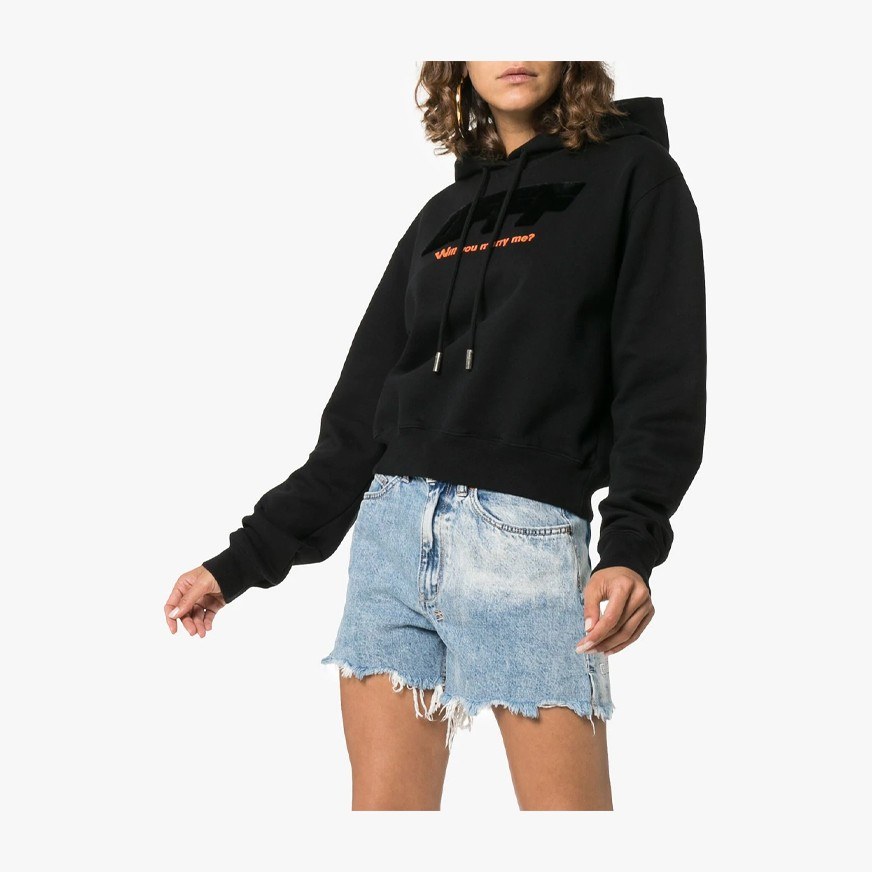 OFF-WHITE Modern Obstacles Hoodie Black