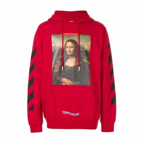 OFF-WHITE Mona Lisa Hoodie Red