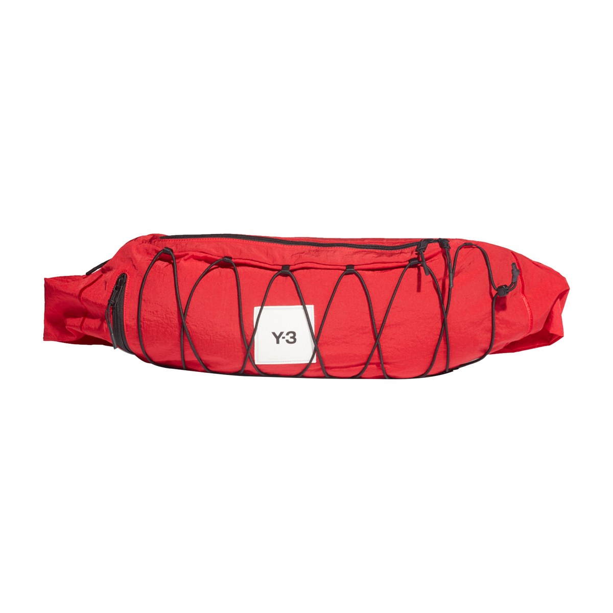 Y-3 Drawstring Logo Waist Bag Red