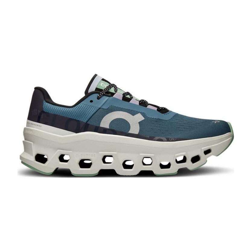 On Cloudmonster Blue Grey