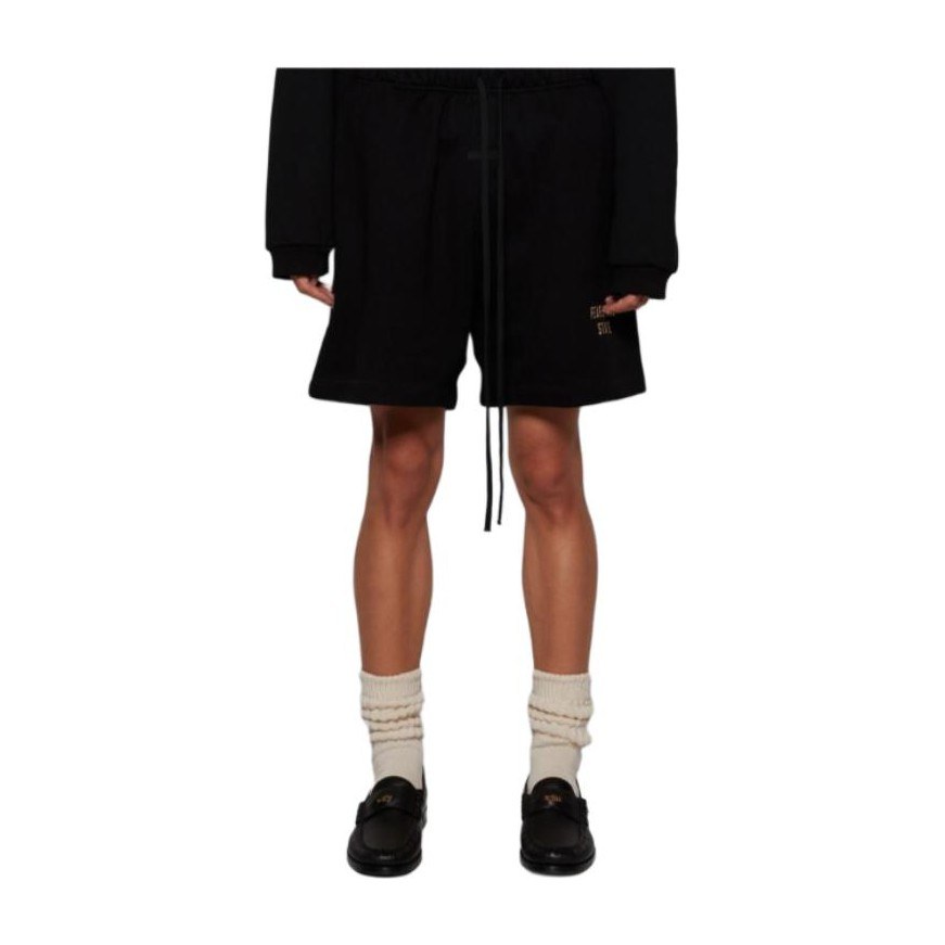 Fear of God Essentials Fleece Soccer Short Obsidian Black