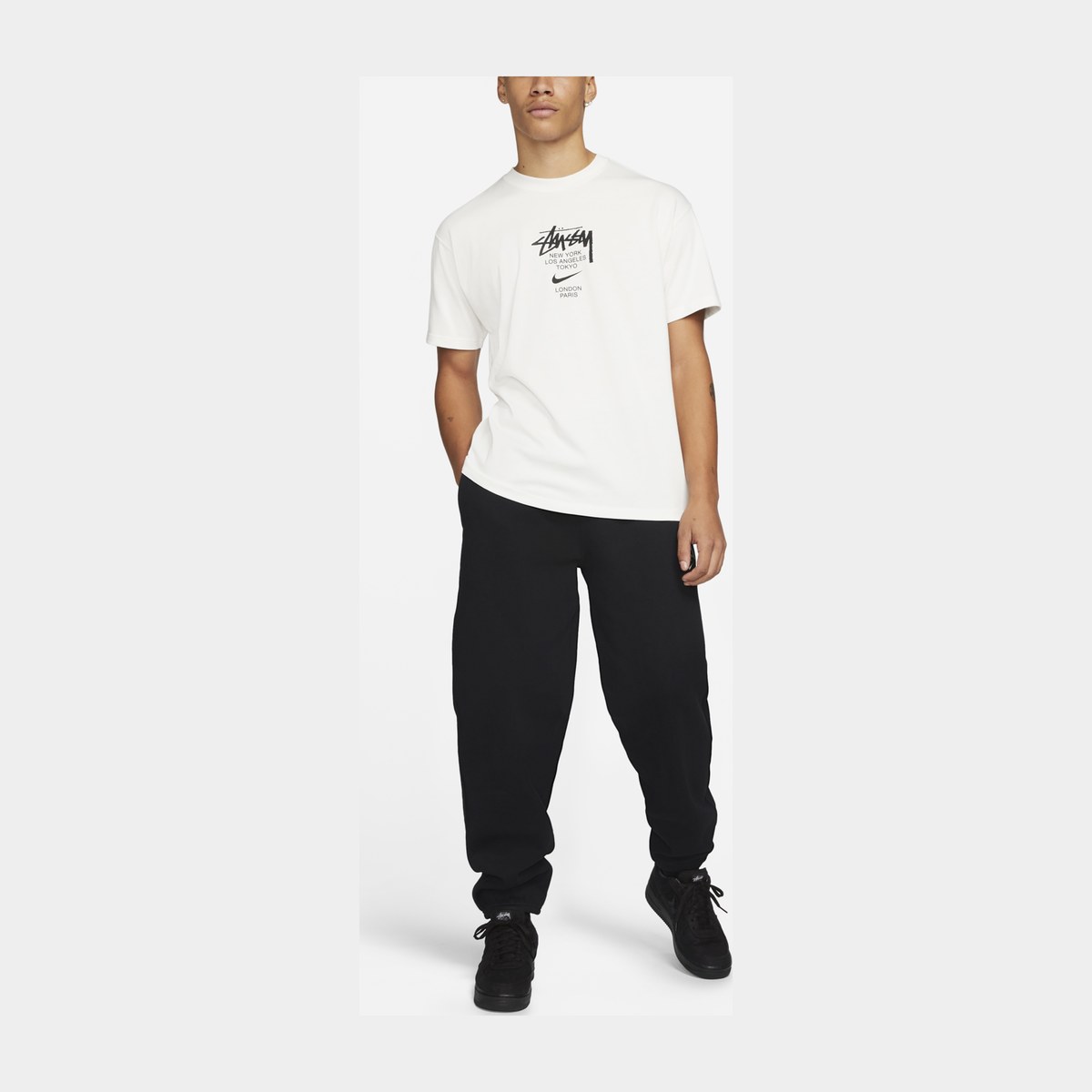 Stussy x Nike Logo T-Shirt White