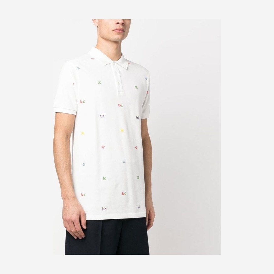 KENZO x Nigo Pixel Flower Polo White