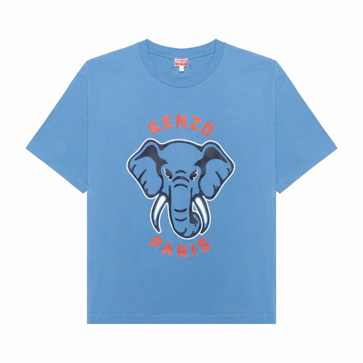 KENZO Elephant Print T-Shirt Blue