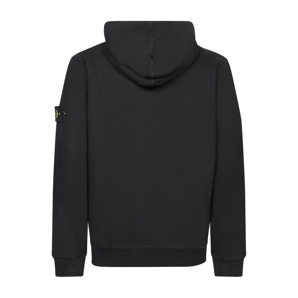 Stone Island Compass Patch Zip Hoodie Black