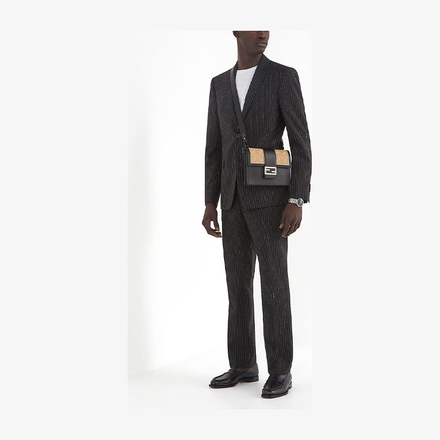 Fendi FW21 Black Pinstripe Trousers
