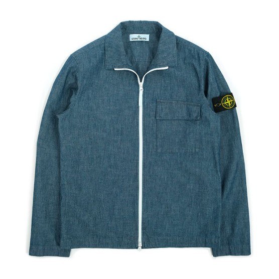 Stone Island Logo Jacket Blue