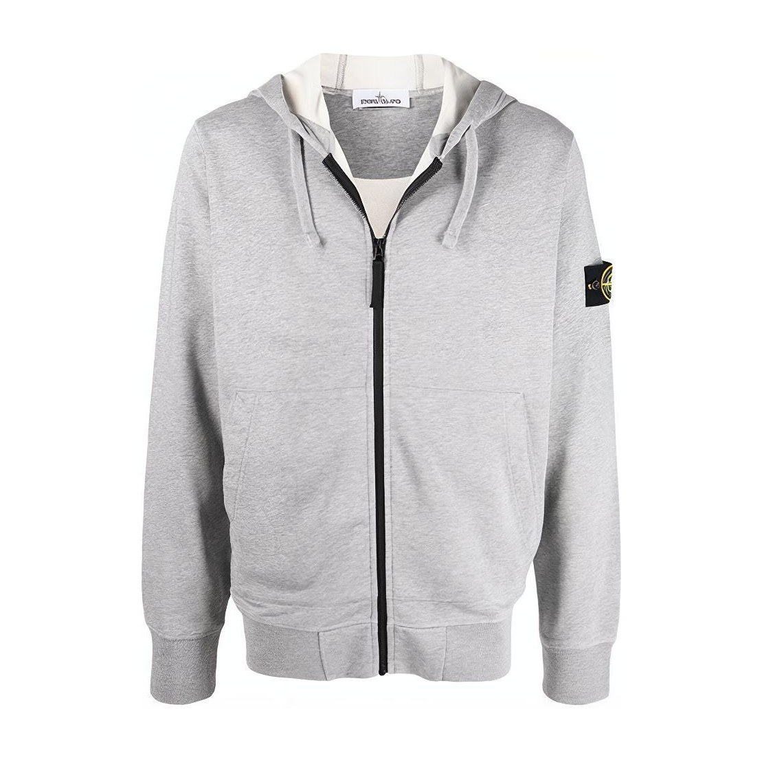 Stone Island Compass Badge Hoodie Grey
