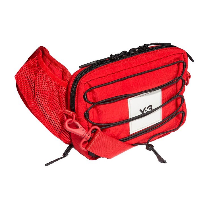 Y-3 Logo Drawstring Waist Bag Red
