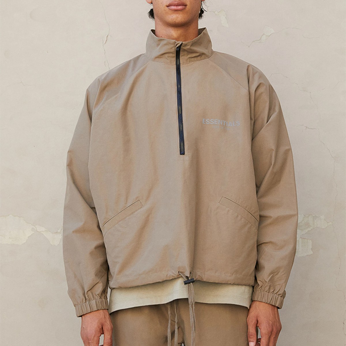 Fear of God Essentials FW21 Half Zip Track Jacket Harvest