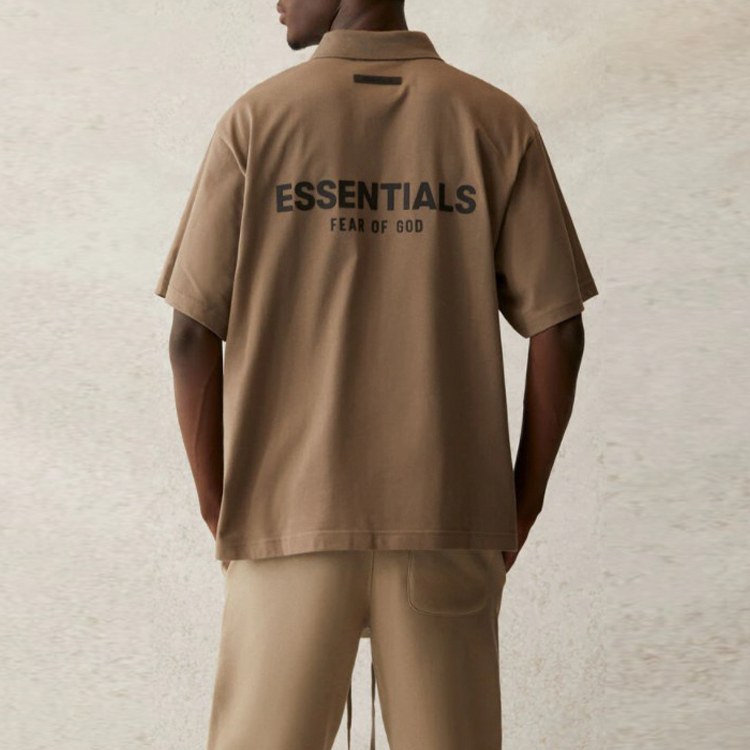 Fear of God Essentials SS21 Short Sleeve Polo Taupe