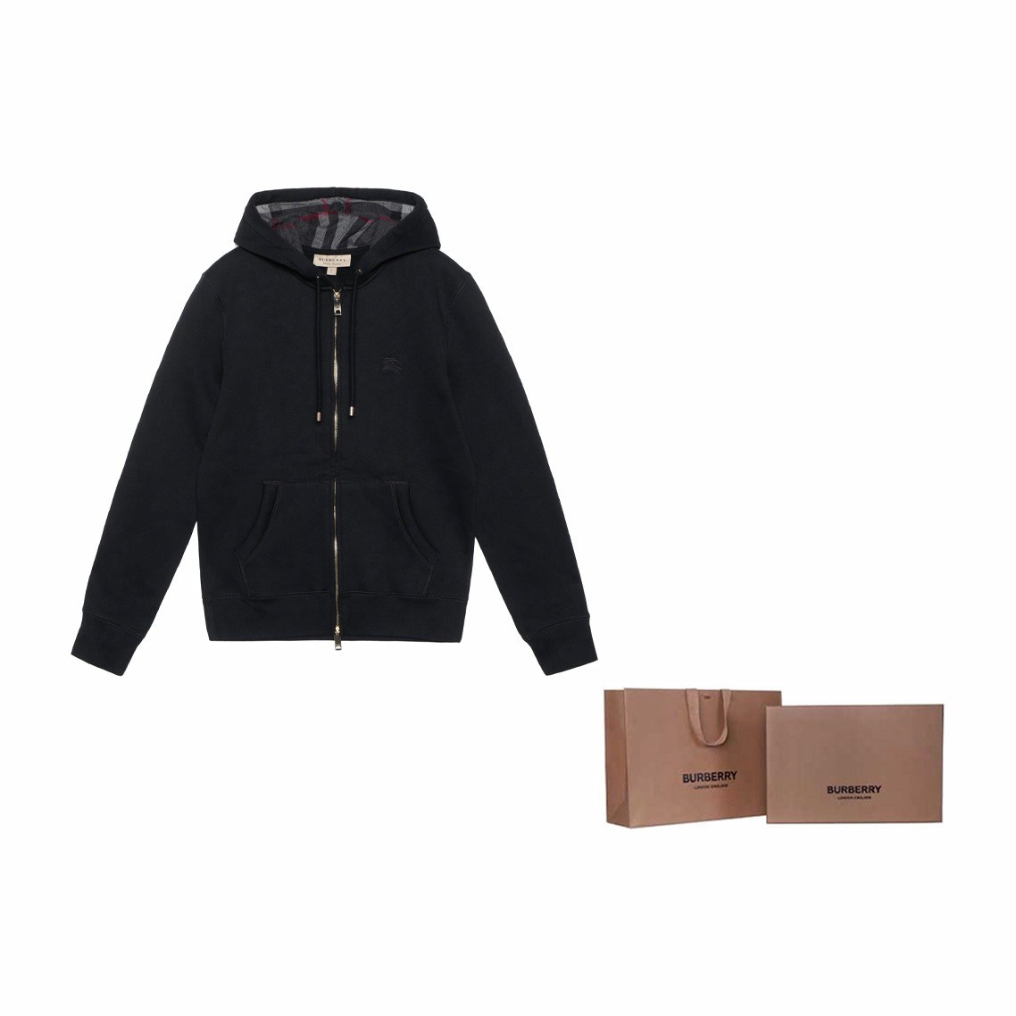 Burberry Logo Zip Hoodie