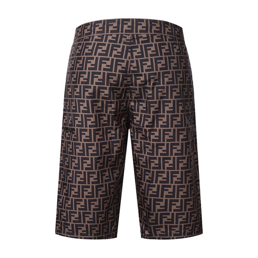 Fendi FF Pattern Swim Shorts Brown