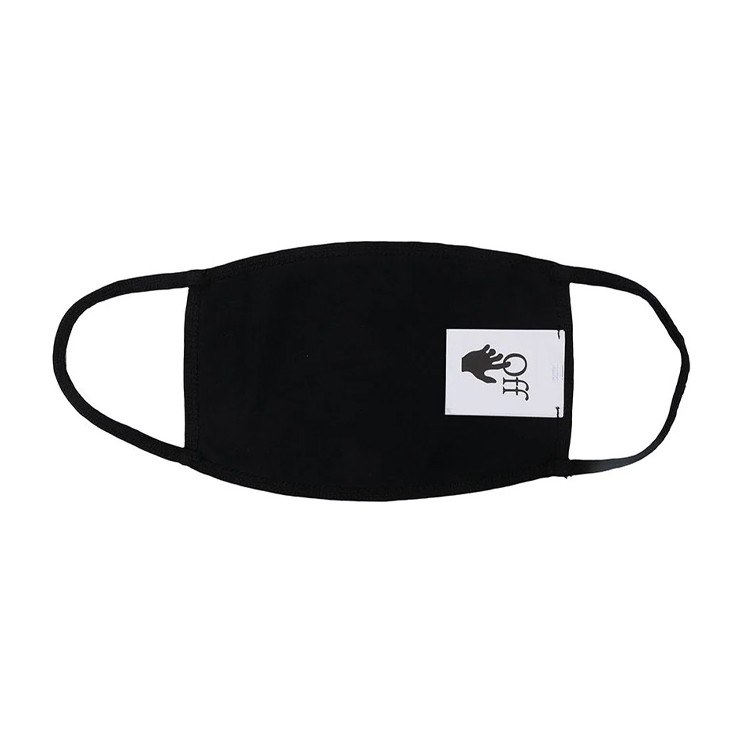 OFF-WHITE Logo Print Mask Black